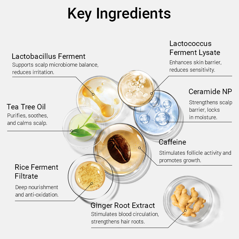 private label microbiome balance hair care set